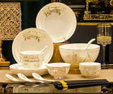 Domingo Home European Simple Bone China Ceramic Tableware Bowl New Light Luxury Bowl Set Julia M LifeStyles
