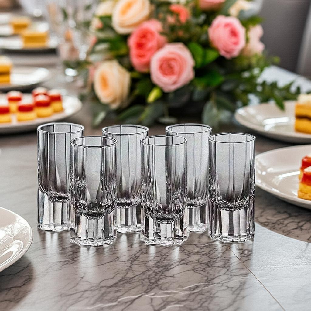 Elegant 30ML Crystal Shot Glass Set for Whiskey, Tequila & Parties Julia M LifeStyles