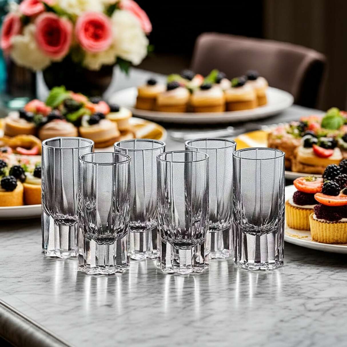 Elegant 30ML Crystal Shot Glass Set for Whiskey, Tequila & Parties Julia M LifeStyles