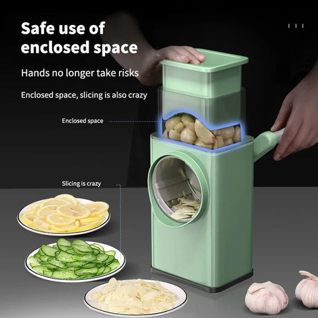 Julia M Lifestyles 4-in-1 Manual Vegetable Cutter & Slicer 🥔🔪 - Julia M LifeStyles