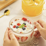 Vintage 14 Oz Embossed Glass Coffee and Tea Mugs Julia M LifeStyles