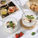 Vintage 14 Oz Embossed Glass Coffee and Tea Mugs Julia M LifeStyles