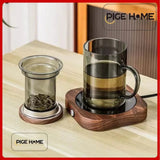 400ml Heat-Resistant Glass Tea Cup with Filter and Wooden Lid Julia M LifeStyles