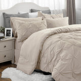 Cozy Pinch Pleat 5/7pcs Comforter Set by Bedsure Julia M LifeStyles