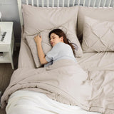 Cozy Pinch Pleat 5/7pcs Comforter Set by Bedsure Julia M LifeStyles