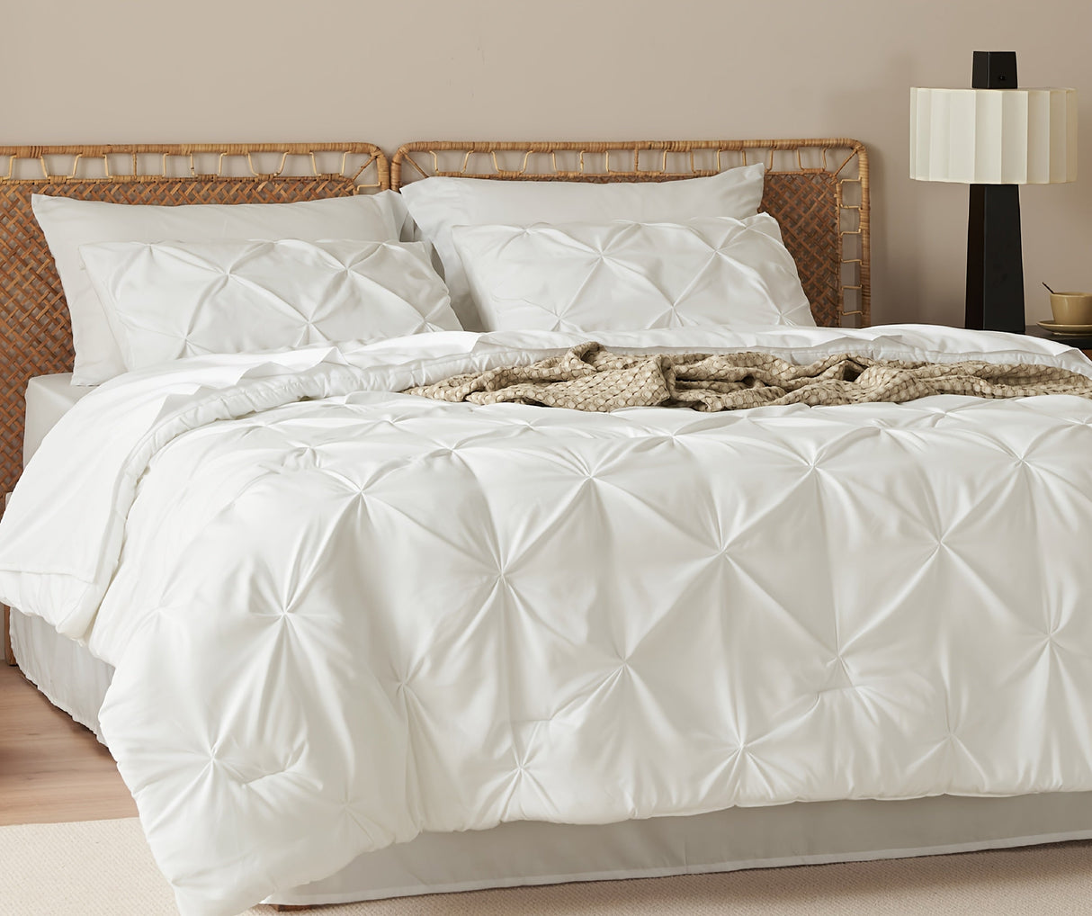 Cozy Pinch Pleat 5/7pcs Comforter Set by Bedsure Julia M LifeStyles