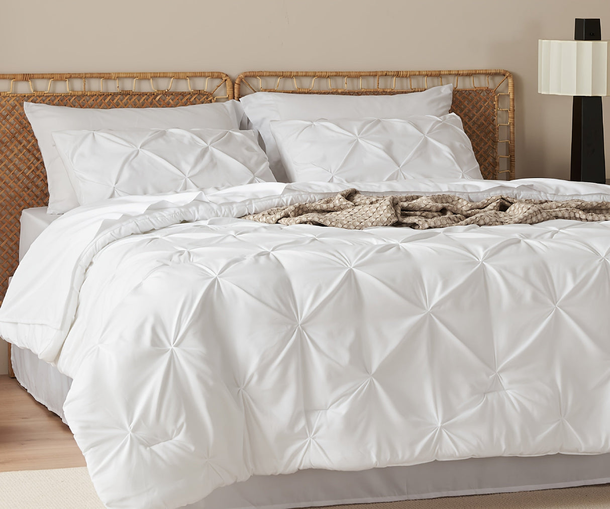 Cozy Pinch Pleat 5/7pcs Comforter Set by Bedsure Julia M LifeStyles