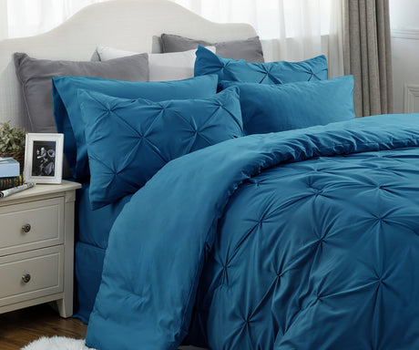 Cozy Pinch Pleat 5/7pcs Comforter Set by Bedsure Julia M LifeStyles
