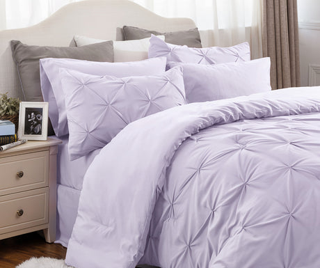 Cozy Pinch Pleat 5/7pcs Comforter Set by Bedsure Julia M LifeStyles