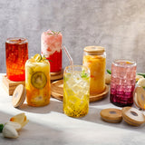 Elegant 6-Piece Glass Set with Lids and Straws for Juice, Tea, and Milk Julia M LifeStyles