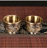Vintage Bronze Gift Box Tray Cup Kung Fu Tea Set - Julia M LifeStyles