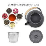 Japanese Iron Tea Pot with Stainless Steel Infuser Cast Iron Teapot Tea Kettle for Boiling Water Oolong Tea 600/800/1200ML - Julia M LifeStyles