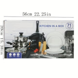 71-Piece Stainless Steel Cookware and Tableware Set Julia M LifeStyles