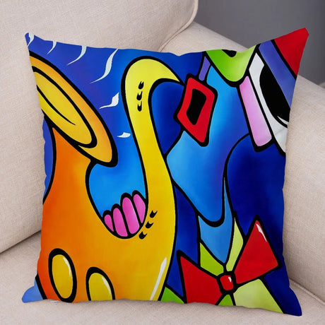 Julia M Lifestyles Abstract Girl Print Cushion Cover 45x45cm - Julia M LifeStyles