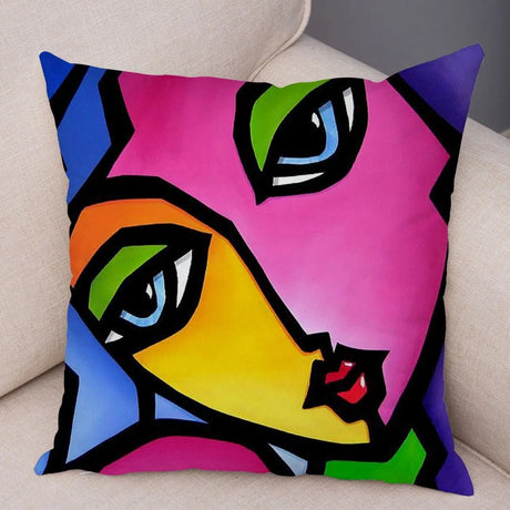 Julia M Lifestyles Abstract Girl Print Cushion Cover 45x45cm - Julia M LifeStyles