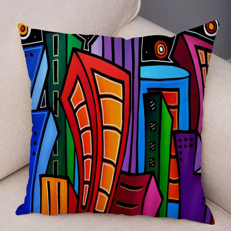 Julia M Lifestyles Abstract Girl Print Cushion Cover 45x45cm - Julia M LifeStyles
