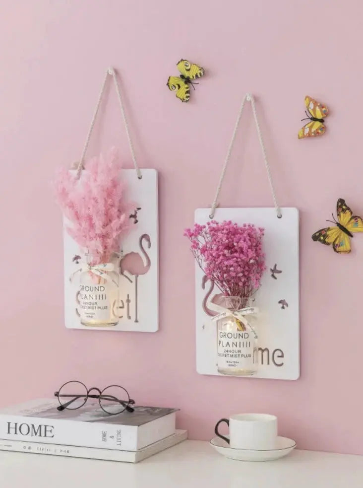 Scandinavian Style Hand - Painted Artificial Flower Wall Decor by Julia M - Julia M LifeStyles