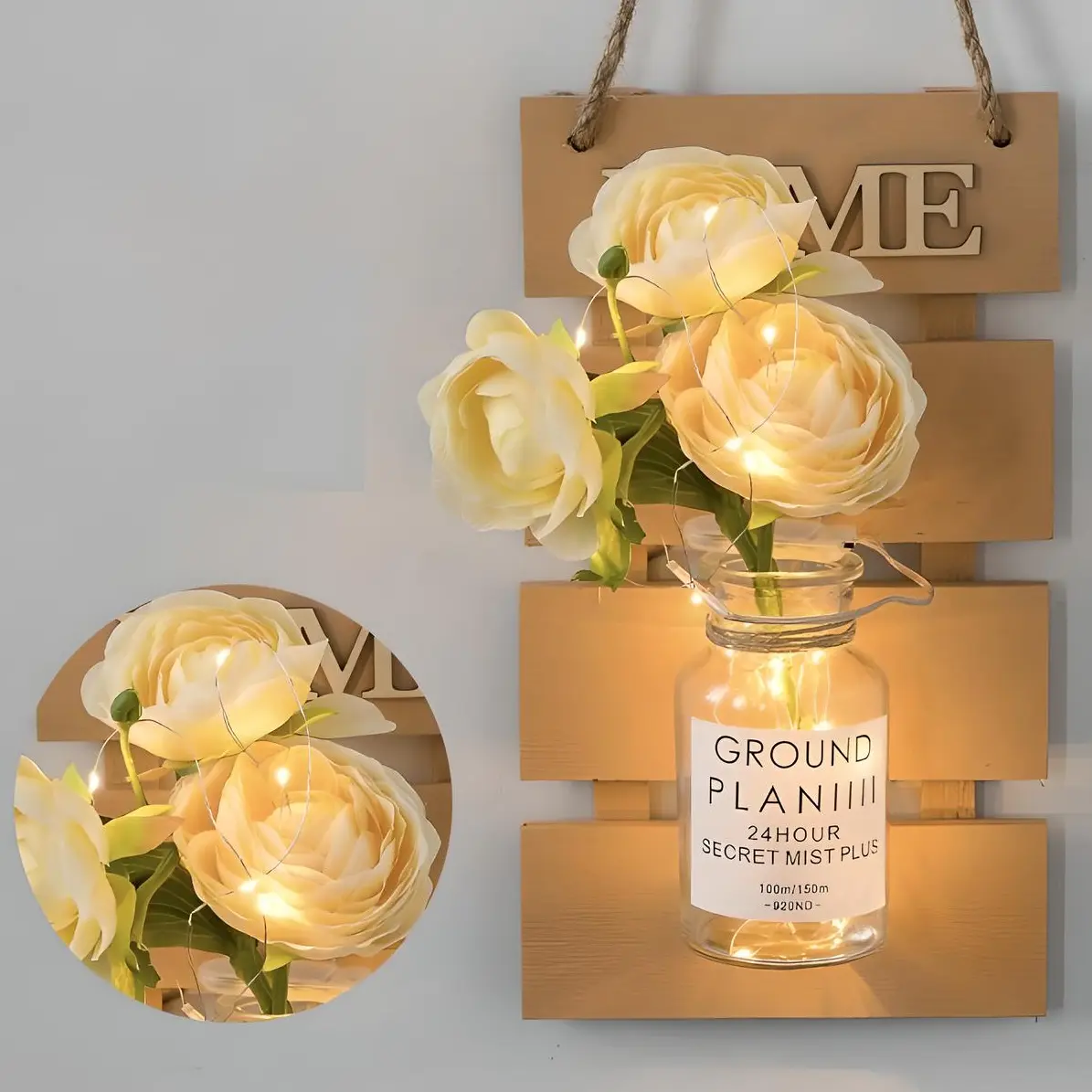 Scandinavian Style Hand - Painted Artificial Flower Wall Decor by Julia M - Julia M LifeStyles