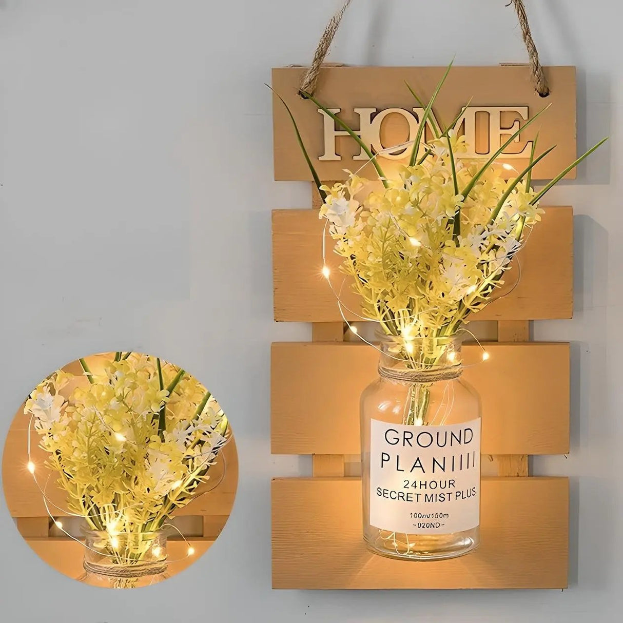 Scandinavian Style Hand-Painted Artificial Flower Wall Decor by Julia M - Julia M LifeStyles