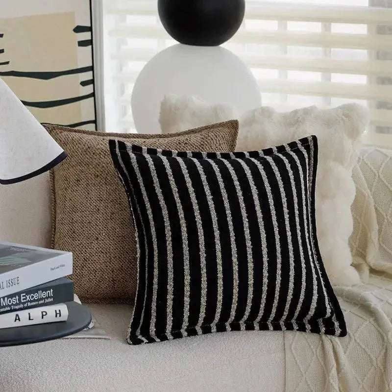 30X50/45X45CM Black White Throw Pillow Cover Modern Simple Stamping Waist Cushion Cover Decor Home Decorative Pillowcase Julia M LifeStyles