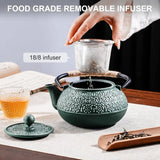 900ML Cast Iron Teapot Sakura Pattern Tea Kettle With Tea-Strainer - Julia M LifeStyles