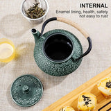 900ML Cast Iron Teapot Sakura Pattern Tea Kettle With Tea-Strainer - Julia M LifeStyles
