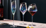 Japanese-Style Colorful Crystal Wine Goblet - Rainbow Champagne Glass Julia M LifeStyles