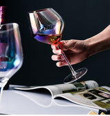 Japanese-Style Colorful Crystal Wine Goblet - Rainbow Champagne Glass Julia M LifeStyles