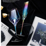 Japanese-Style Colorful Crystal Wine Goblet - Rainbow Champagne Glass Julia M LifeStyles