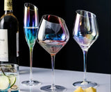 Japanese-Style Colorful Crystal Wine Goblet - Rainbow Champagne Glass Julia M LifeStyles