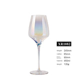 Japanese-Style Colorful Crystal Wine Goblet - Rainbow Champagne Glass Julia M LifeStyles