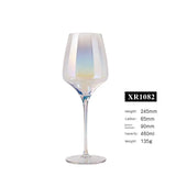 Japanese-Style Colorful Crystal Wine Goblet - Rainbow Champagne Glass Julia M LifeStyles