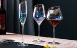 Japanese-Style Colorful Crystal Wine Goblet - Rainbow Champagne Glass Julia M LifeStyles