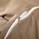 Solid Color Wine Red Nature Soft Skin friendly Brushed Modern Home(1Duvet Cover+1Flat Bedsheet+ 2Pillowcases) Twin Double Queen - Julia M LifeStyles