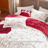 Bedsure 5-Piece Festive Fluffy Christmas red Comforter Set Julia M LifeStyles