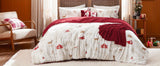 Bedsure 5-Piece Festive Fluffy Christmas red Comforter Set Julia M LifeStyles