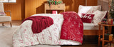 Bedsure 5-Piece Festive Fluffy Christmas red Comforter Set Julia M LifeStyles