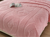 Office Thick Coral Fleece Blanket Love Bow Style Three Dimensional Embossed Quilt Warm Cold Resistant Home Decorations Julia M LifeStyles