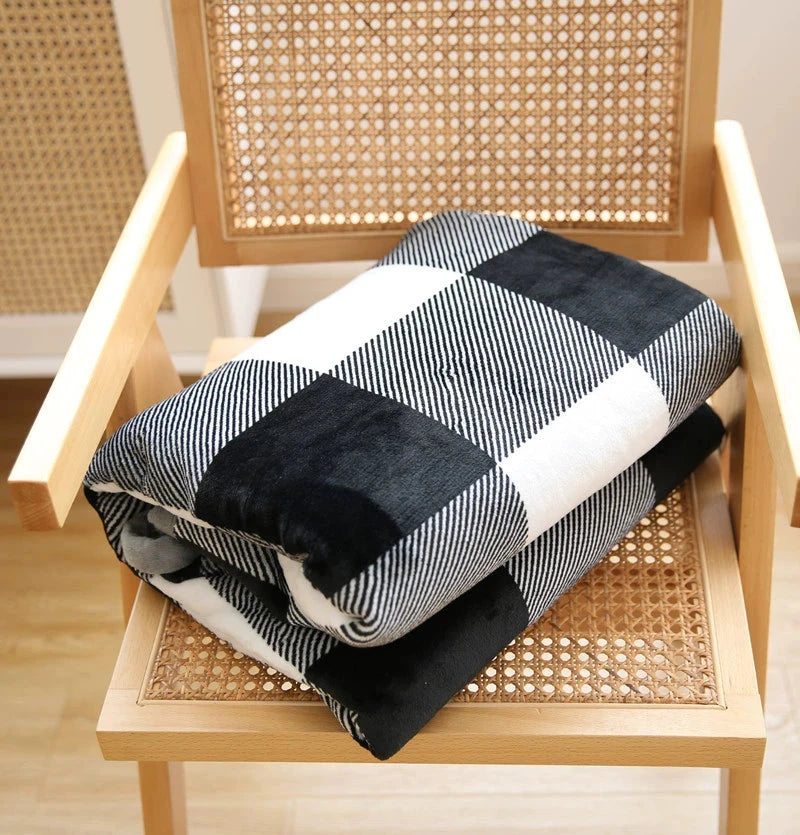 Scandinavian Winter Luxe Coral Fleece Throw Blanket Julia M LifeStyles