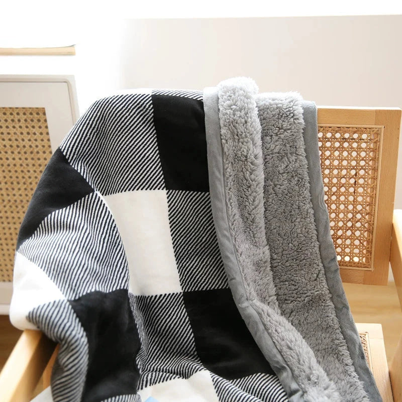 Scandinavian Winter Luxe Coral Fleece Throw Blanket Julia M LifeStyles