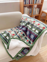 Scandinavian Winter Luxe Coral Fleece Throw Blanket Julia M LifeStyles