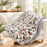 Scandinavian Winter Luxe Coral Fleece Throw Blanket Julia M LifeStyles