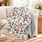Scandinavian Winter Luxe Coral Fleece Throw Blanket Julia M LifeStyles