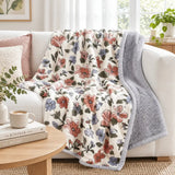 Scandinavian Winter Luxe Coral Fleece Throw Blanket Julia M LifeStyles