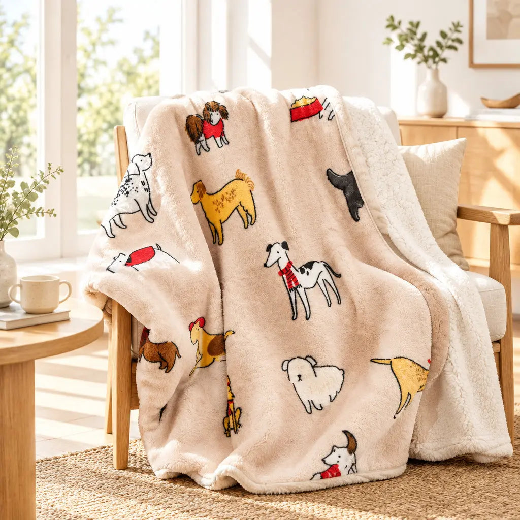 Scandinavian Winter Luxe Coral Fleece Throw Blanket Julia M LifeStyles