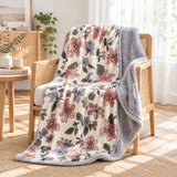 Scandinavian Winter Luxe Coral Fleece Throw Blanket Julia M LifeStyles