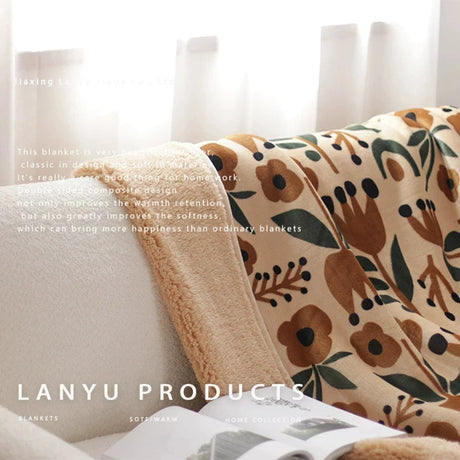 Scandinavian Winter Luxe Coral Fleece Throw Blanket Julia M LifeStyles