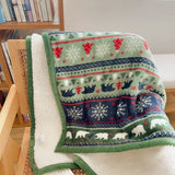 Scandinavian Winter Luxe Coral Fleece Throw Blanket Julia M LifeStyles