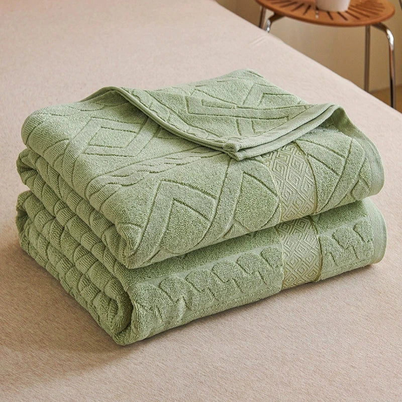 Cotton Old-Fashioned Towel Blanket for All-Season Comfort Julia M LifeStyles