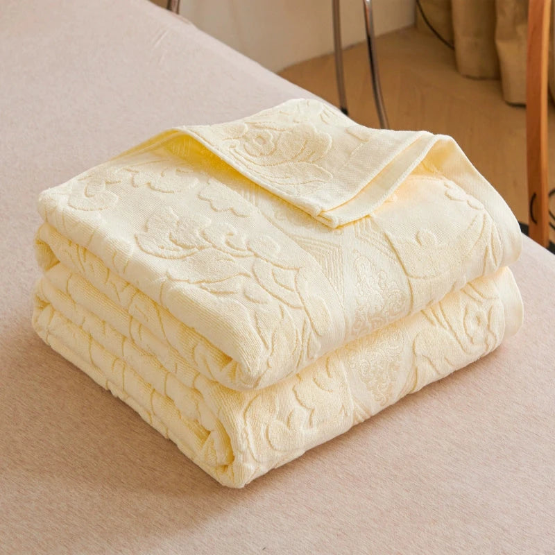 Cotton Old-Fashioned Towel Blanket for All-Season Comfort Julia M LifeStyles